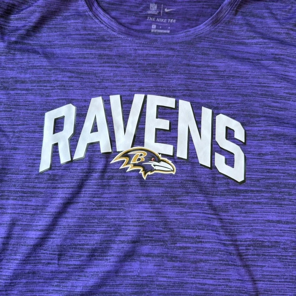 Nike‎ Baltimore Ravens Womens Purple Dri-Fit NFL T-Shirt NS18-52M Large NWT